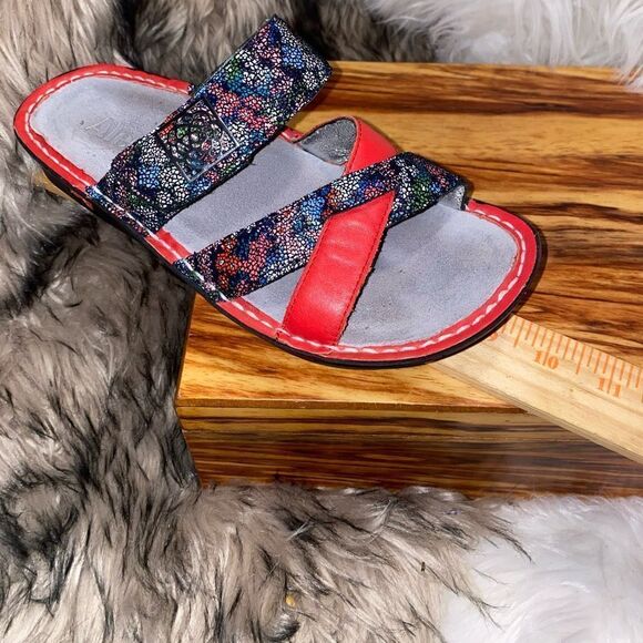 Alegria Sandals Womens Size 5-5.5/35EU Victoriah Botanicool SlipOn Slide Leather - Picture 7 of 9